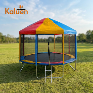 <span class=keywords><strong>Trampoline</strong></span> rond coloré <span class=keywords><strong>le</strong></span> plus vendu avec filet <span class=keywords><strong>de</strong></span> sécurité 6ft 8ft 10ft 12ft 14ft 16ft <span class=keywords><strong>Trampoline</strong></span> domestique pour sauter avec toit en PVC - Product Image 2