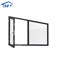 Fenêtres à battants modernes NFRC CE, insonorisées, écoénergétiques, design personnalisé, double vitrage Low-E, cadre en alliage d'aluminium