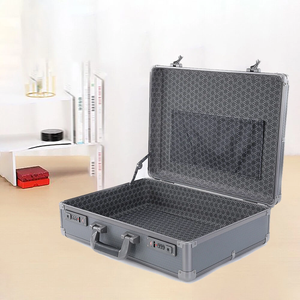 Grande valise rigide en aluminium pour bureau, tablette, unisexe, mallette de rangement pour outils - Product Image 6