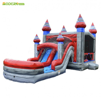Toboggan gonflable combiné avec château gonflable pour enfants, centre de saut durable, parc gonflable