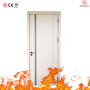UL ha elencato il fuoco ha valutato la porta di legno del nucleo minerale con il fuoco dell'impiallacciatura del fuoco della porta interna dell'impiallacciatura di legno - Product Image 1