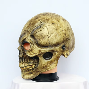 Masque de tête intégrale en latex pour Halloween, <span class=keywords><strong>casque</strong></span> de crâne d'horreur, accessoire de costume effrayant pour mascarade, idéal pour le cosplay urbain d'Halloween - Product Image 4
