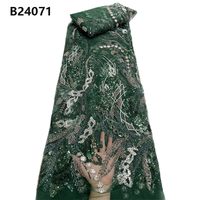CHOCOO Nouveauté : Tissu en dentelle perlée de luxe avec broderie de perles africaines pour robe de soirée