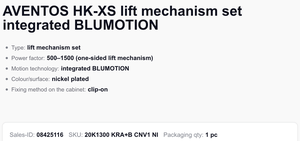 Puerta Abatible Niquelada 20K1300 con Cierre Suave, Soporte y Dispositivo de Ahorro de Esfuerzo - Product Image 2
