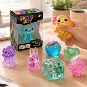 ตุ๊กตาบีบอัดคริสตัล Aqua Plush รูปกระต่าย ช้าง หัวใจ ประดับกลิตเตอร์ ของเล่นเสริมสมาธิ รางวัลสำหรับเด็ก ของขวัญสำหรับงานปาร์ตี้ - Product Image 4