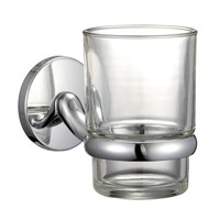Support de gobelet en alliage de zinc de qualité supérieure, classique, antirouille, à fixation murale, finition chromée, accessoires pour salle de bain et hôtel, garantie 1 an