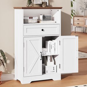 SENYU 2026 Farmhouse Dining <b>Room</b> <b>Wooden</b> Sideboard Buffet <b>Cabinet</b> with 2-Door 2-Drawer Pantry Storage <b>Cabinet</b> <b>for</b> <b>Living</b> <b>Room</b> - Product Image 1