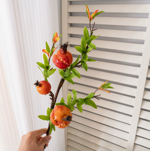 Branches artificielles de grenade réalistes <span class=keywords><strong>à</strong></span> fendre, style INS, pour bricolage mariage et automne - Product Image 5