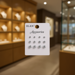 Orecchini Ilan 5mm 6mm 8mm, Accessori di Gioielleria alla Moda - Product Image 3