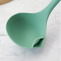 Wok résistant à la chaleur avec longue poignée en Silicone, ensemble d'ustensiles de cuisine, louche en Silicone avec filtre, outils de cuisine
