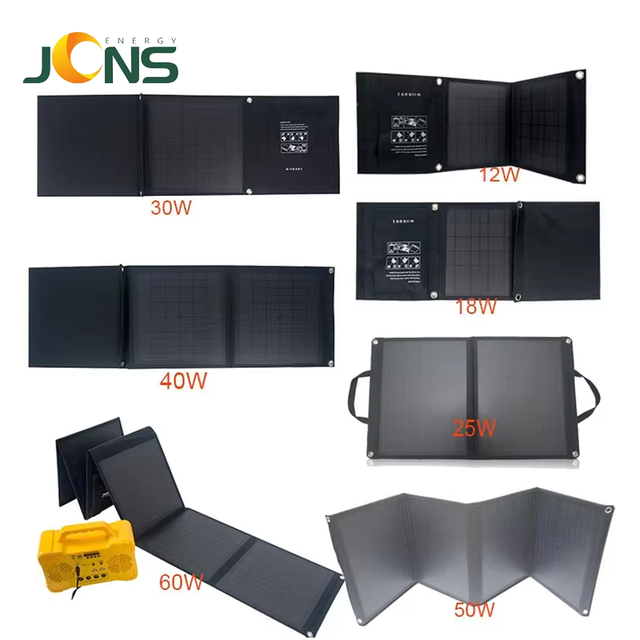 JCNS Mini Flexible Portable Outdoor Thin Flim Etfe Mobile Solar Panel Foldable 12v 100w 30w Solar Cell Energy Charger Panels