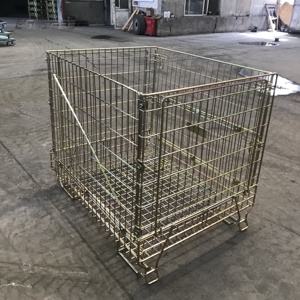 Cages pliantes de bouteille de vin d'entrepôt durable de transport de grillage rentable - Product Image 1