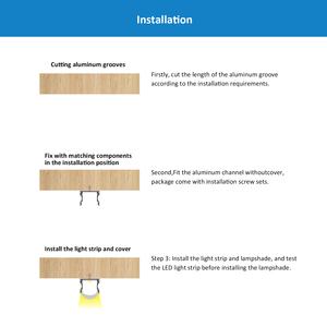 Bande LED pour armoire, <span class=keywords><strong>angle</strong></span> de faisceau 148°, profil en T, éclairage LED, profilés en aluminium pour portes d'armoires - Product Image 4