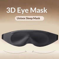 Masque de sommeil 3D personnalisé en gros, sans pression, anti-bavures de maquillage, occultant la lumière
