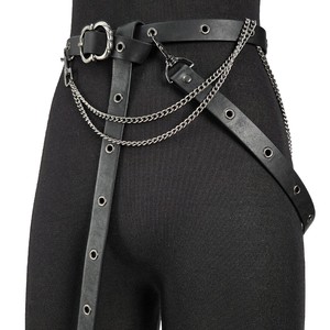 Cinturón de Cadena de Cuero Fino Medieval, Estilo Vikingo Nórdico, con Detalles Punk Vintage, para Disfraces de Halloween, Accesorios para TV y Cine - Product Image 1