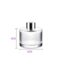 Bouteilles de diffuseur de roseau en verre rond plat vide classique de 50ml 100ml 150ml 200ml
