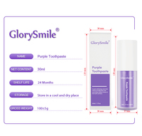 Glorysmile Dentifrice Professionnel à Usage Domestique Couleur Violette Blanchiment des Dents