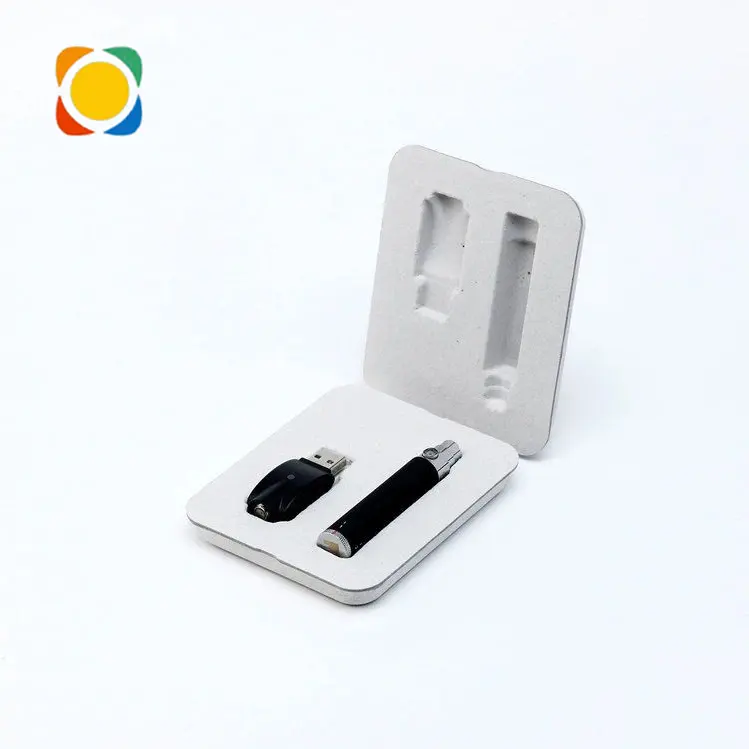 KingPine Großhandel Zellstoff All-in-One-USB-Flash-Laufwerk Box von Zuckerrohr Bagasse Biologisch abbaubare Form papier verpackung