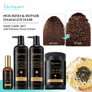 OEM Kundenspezifisches Logo Kaviar-Extrakt Luxus Afro-Haarpflege-Set Produkt Organisches Protein-Kaviar-<span class=keywords><strong>Shampoo</strong></span> und Conditioner - Product Image 4