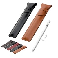 Estuche para Lápiz Táctil de Cuero PU, Porta Lápices Delgado para Pantalla Táctil, Fabricación Personalizada OEM/ODM, Funda Portátil para Apple Pencil