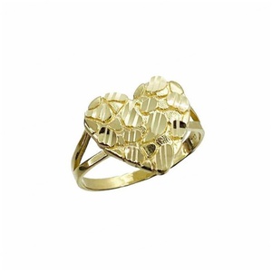 Anillos de Boda Románticos Finos Color Rosa, Anillo de Latón con Baño de Oro 14k 18k PVD con Forma de Corazón para Hombre y Mujer - Product Image 1