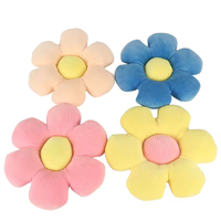 Grossiste Oreiller personnalisé coloré à fleurs douces Poupée en peluche à fleurs marguerites Tournesol Oreillers 3D Coussins de siège