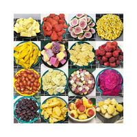 Vente en gros de nourriture saine, collations chinoises, chips croustillantes, tranches/poudre/cube de durian lyophilisés