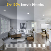 Plafonnier encastré LED ultra-mince 4/6 pouces pour éclairage intérieur