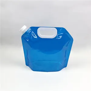 Bolsa de transporte de agua portátil de 5L y 10L, bolsa de almacenamiento de cerveza líquida con logotipo personalizado, bolsa de agua Kangen Con parte inferior de pie