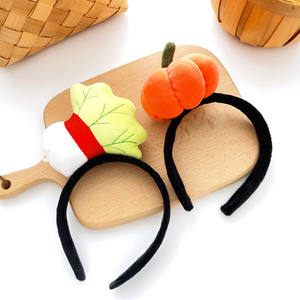 Diadema de Frutas de Simulación: Calabaza y Repollo, Diadema de Peluche de Frutas de Dibujos Animados, Accesorios Divertidos para el Cabello para Niños - Product Image 4
