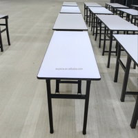 Ventas calientes Barato Durable Banquete Mesa plegable PVC Rectangular Mesa plegable