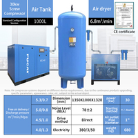 Compresseur d'air industriel de haute qualité 40hp 30kw