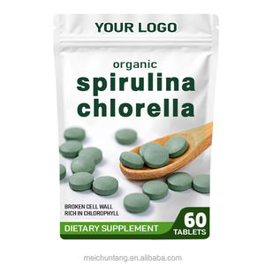 OEM ODM Premium 60 tablet non-gmo Vegan organik Spirulina dan klorella kapsul untuk dewasa - Product Image 5