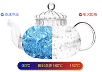 Théière en verre transparent à haute teneur en borosilicate de style classique stockée à la main, sûre pour la cuisinière avec infuseur, bouilloire à thé d'une capacité de 600ml