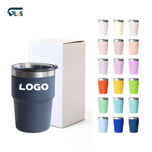 Çok tasarım 16oz istiflenebilir fincan yeni kişiselleştirilmiş paslanmaz çelik yalıtımlı seyahat kahve kupa soğuk kahve fincanı ile özel logo - Product Image 1