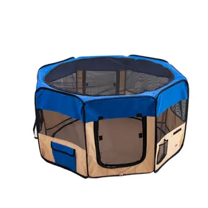 Portable Camping Pet Playpen Dog Playpen Foldable Puppy Cat Travel Exercise Pen Tents Dog Kennel House Playground