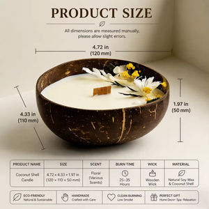 Coconut Garden Scented Candle <b>Gift</b> <b>Box</b> Handmade Dried Flower Home Decor Birthday <b>Gift</b> Atmosphere Ornament - Product Image 6