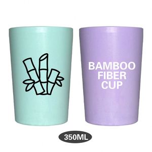 Gobelet de voyage 12oz/350ml en fibre de bambou, tasses à boisson chaudes et froides en plastique, mugs réutilisables écologiques pour café et boissons lactées - Product Image 1