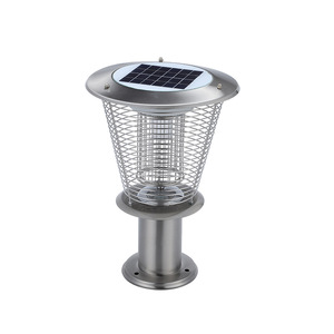 Lampe Solaire Anti-Moustiques 26x26x37mm LED Extérieure en Acier Inoxydable, Piège à Insectes Électrique Non Toxique - Product Image 4