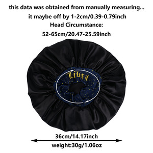 SOLPOP <span class=keywords><strong>Bonnet</strong></span> de nuit élastique imprimé en satin double couche pour femmes et filles, idéal pour cheveux bouclés - Product Image 4