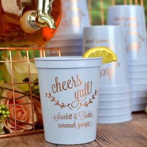 Gobelets de stade en plastique personnalisés OEM à prix abordable de 12 oz/16 oz/32 oz pour la bière, les mariages, les fêtes et les événements, avec logo - Product Image 1