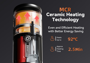 Regalo Promocional, Cafetera Portátil USB de Aluminio 2 en 1 para Espresso/Cappuccino Frío y Caliente, Cafetera de Viaje Controlada por Aplicación - Product Image 3