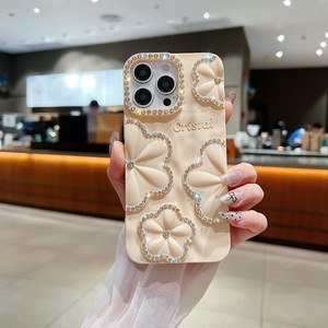 Bling diamond glitter <span class=keywords><strong>cover</strong></span> per <span class=keywords><strong>iPhone</strong></span> 16 15 14 pro max 13 12 <span class=keywords><strong>11</strong></span> fiore custodia in <span class=keywords><strong>silicone</strong></span> per ragazza accesorios para celulares - Product Image 5