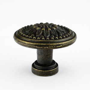 Bouton de meuble rond durable de style européen, poignée de tiroir rétro en alliage de zinc de 30mm BA34 - Product Image 1