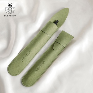 PUPPYSEW 18*3cm Microfiber <b>Envelope</b> Pouch Bag Packing Bags Handmade Eyebrow Pencil Protective Case Cover with Custom logo - Product Image 4