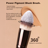 Ensemble professionnel de 16 pinceaux de maquillage à double extrémité, poils synthétiques doux, virole en aluminium or rose, outils cosmétiques pour le visage et les yeux