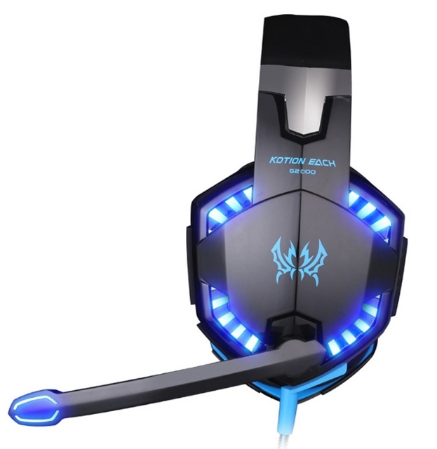 KOTION EACH G2000 Gaming Headset With Mic LED Light Over Ear Wired Headphones for PC Game KOTION EACH