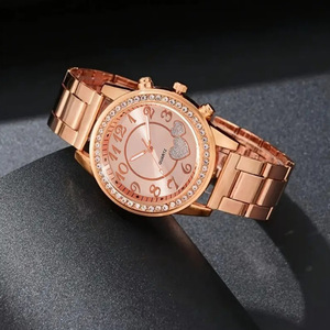 2025 nouvelle <span class=keywords><strong>montre</strong></span> à Quartz de pointeur de 36mm pour femmes de luxe avec bracelet en acier boîtier incrusté de diamants en or Rose pour femme sans boîte - Product Image 3