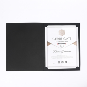 Copertine per <span class=keywords><strong>Documenti</strong></span> in Carta Nera A4 Stile Cartella con Bordo in Lamina Dorata per Porta Certificati di Better Office Products - Product Image 2