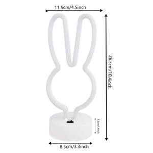<span class=keywords><strong>Lampe</strong></span> <span class=keywords><strong>néon</strong></span> de bureau USB/à piles, <span class=keywords><strong>rose</strong></span>, couleur unique, en forme de lapin, pour la décoration de salon et de la maison - Product Image 3